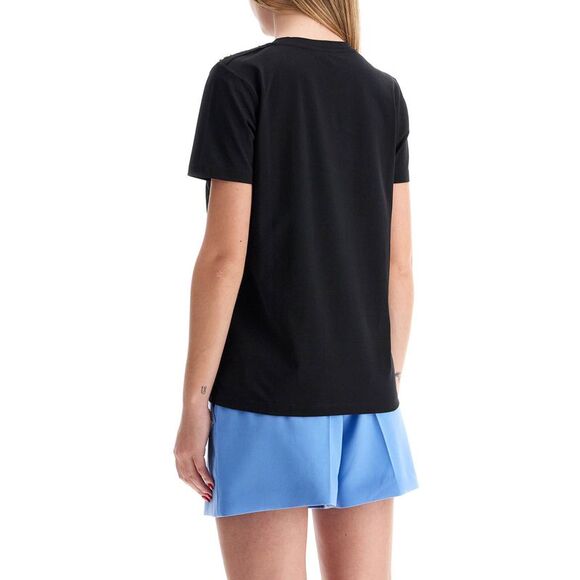 BALMAIN Logo T-Shirt With Buttons - Picture 3 of 4